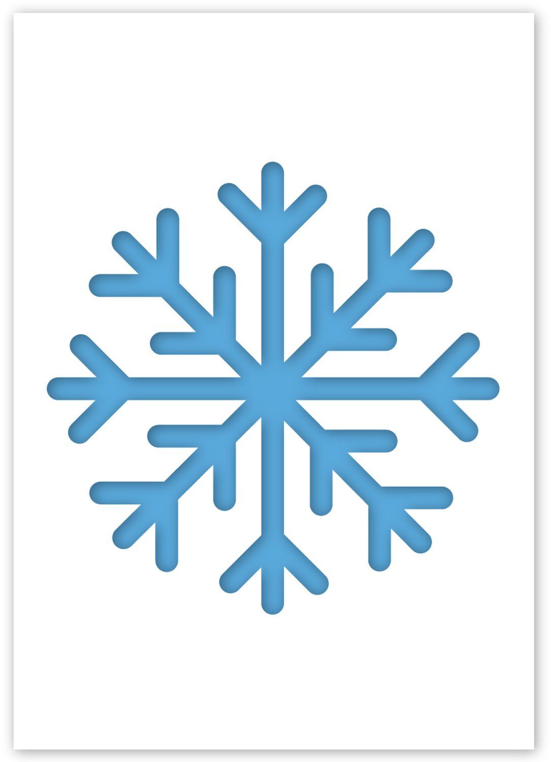 QBIX Sneeuwvlok Sjabloon A4 Formaat Kunststof - Uitsnede 17cm breed