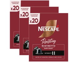 Nescafe Roastery Ristretto Dark Roast - Multipack - 60 (3x20) Koffiecups Compatibel Met Nespresso Coffee Machine