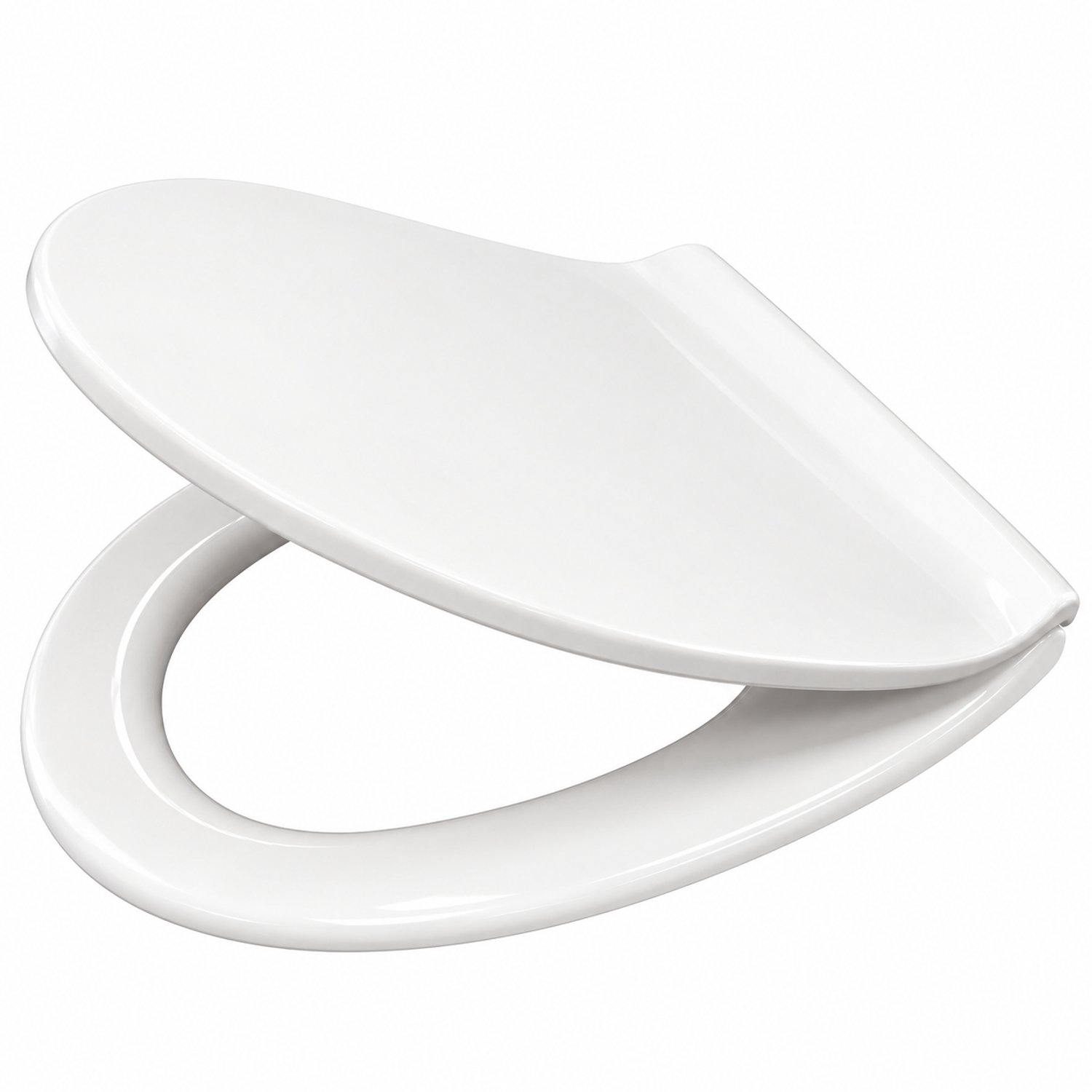 WC Bril met Softclose – Toiletbril met Deksel – Geruisloos Sluitend – Eenvoudig te Monteren – Makkelijk te Reinigen – 42 x 36 cm – Wit