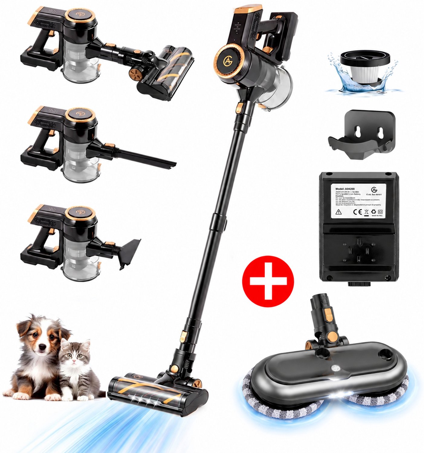 AG 2-in-1 Steelstofzuiger Draadloos - Inclusief Extra - AG - €104,99