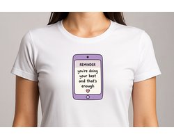 Reminder you're doing your best - T Shirt - Mental Health Tee - Be Gentle With Your Mind - Inhale Exhale - Cute Wellness Shirt - Positivity Gift