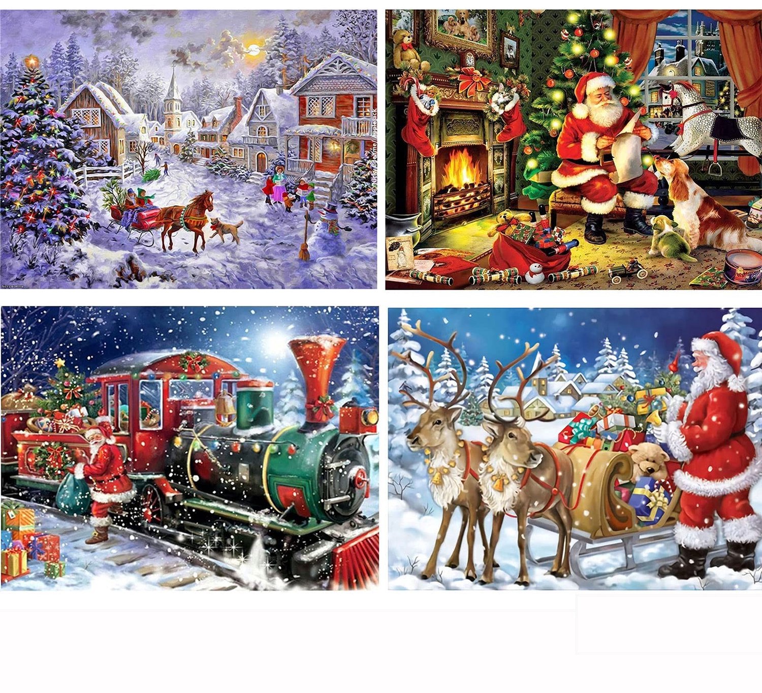 5D Diamant Schilderen Kerst Set voor Kinderen met 4 Kits