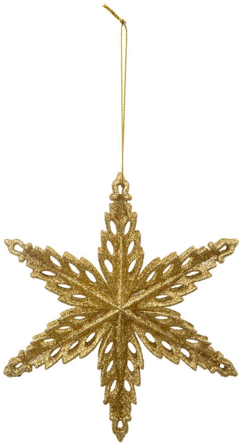 Feeric lights & Christmas Gouden plastic kerstster, 14 cm Doré