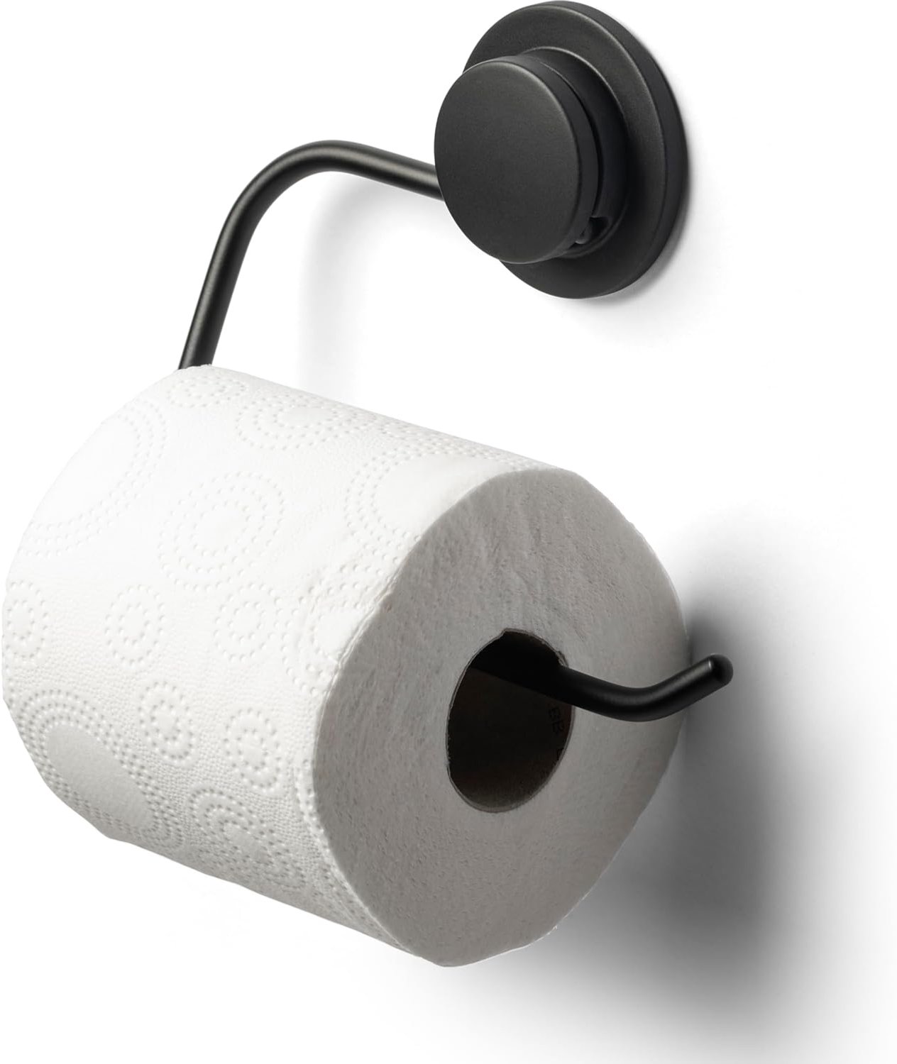 Croydex Stick 'n' Lock Toiletrolhouder Mat Zwart - Eenvoudige Montage