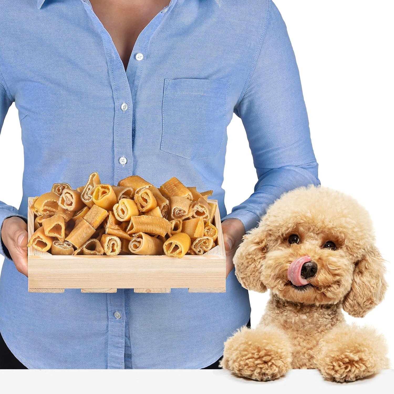Varkenshuid Kauwsnack - 1 kg - Natuurlijk Knaagspeeltje voor Honden - Premium Kwaliteit
