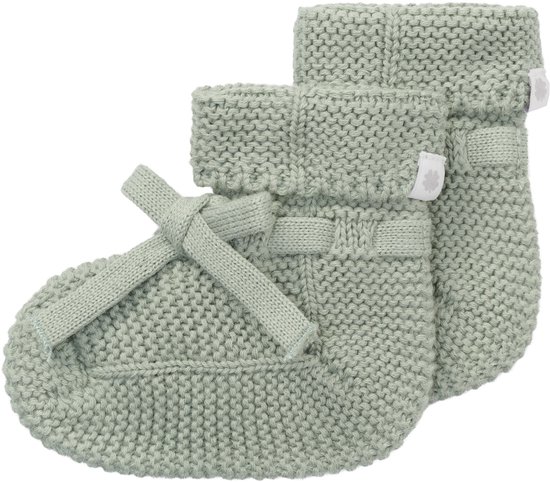 Noppies - Geschenkverpakking - Gebreide slofjes Nelson - 2paar - Deauville Mauve - Iceberg Green - Baby 0-12mnd - Biologische katoen - Giftset - Cadeaudoosje - Newborn - Kraamcadeau - Babyshower — afbeelding 2