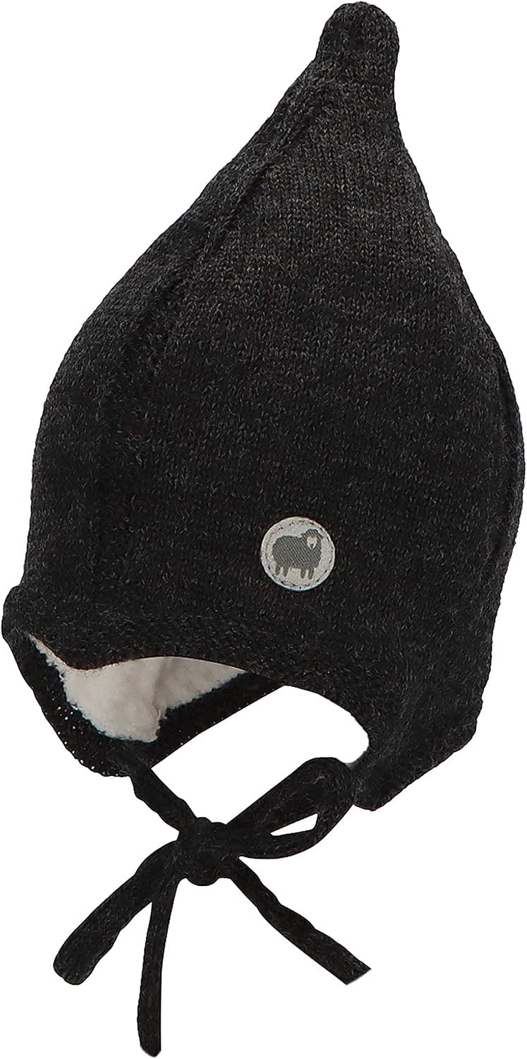 Sterntaler Baby Muts Zipfli Gebreid - Wol & Katoen - Antraciet
