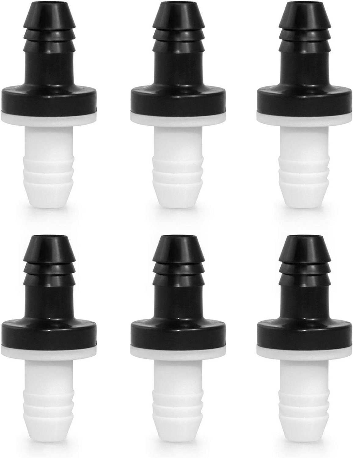 6x Brandloze Brandstof Gas Terugslagklep 10mm ABS