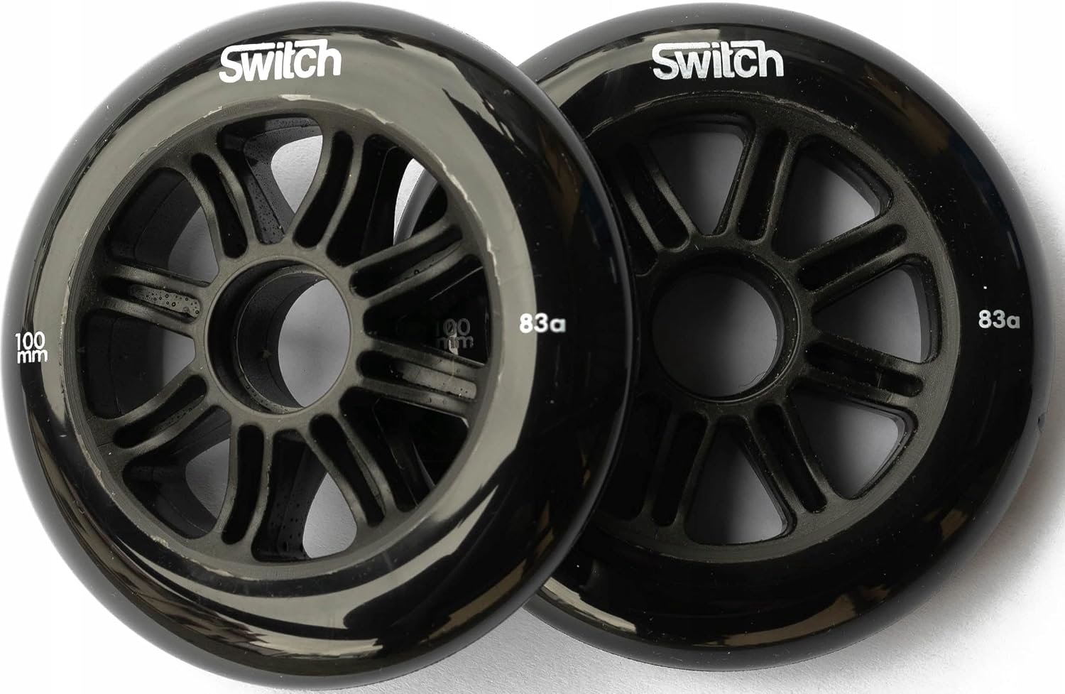 Zwarte Scooterwielen 100mm 83A - Set van 2 met Lagers