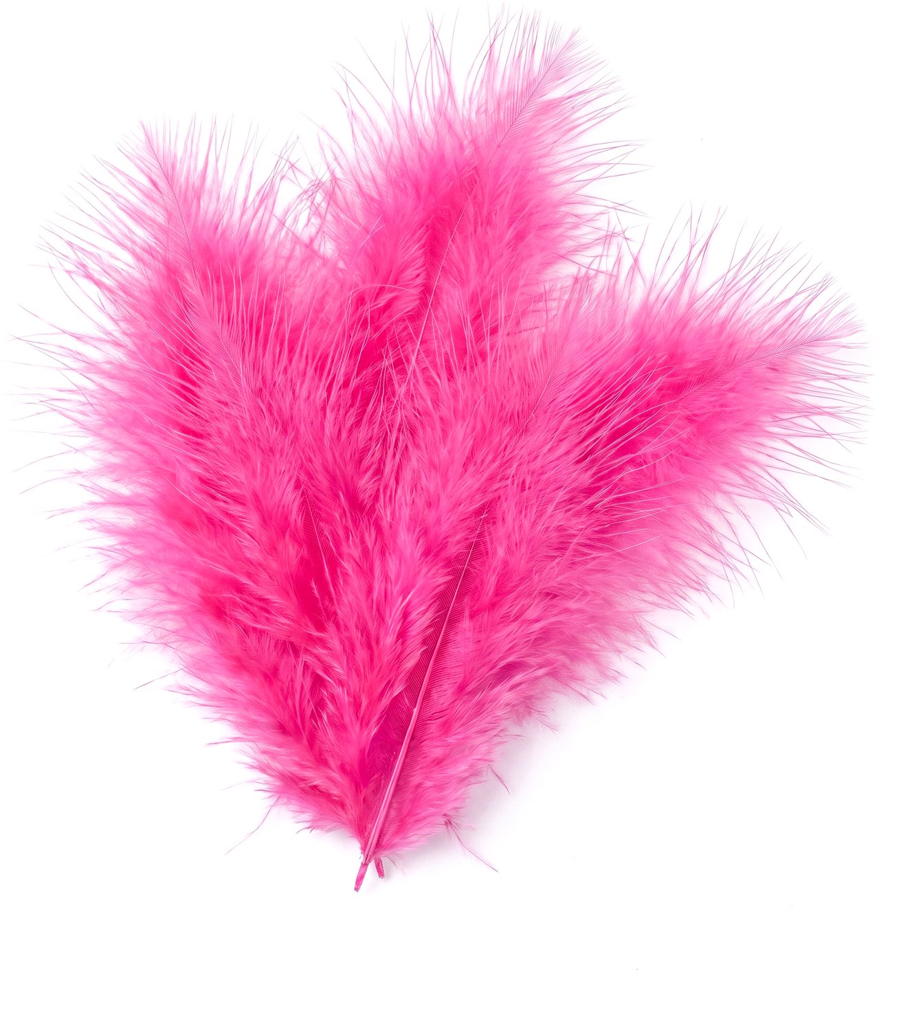HOBI - 20 fuchsia decoratie veren 5,5 cm voor bruiloft