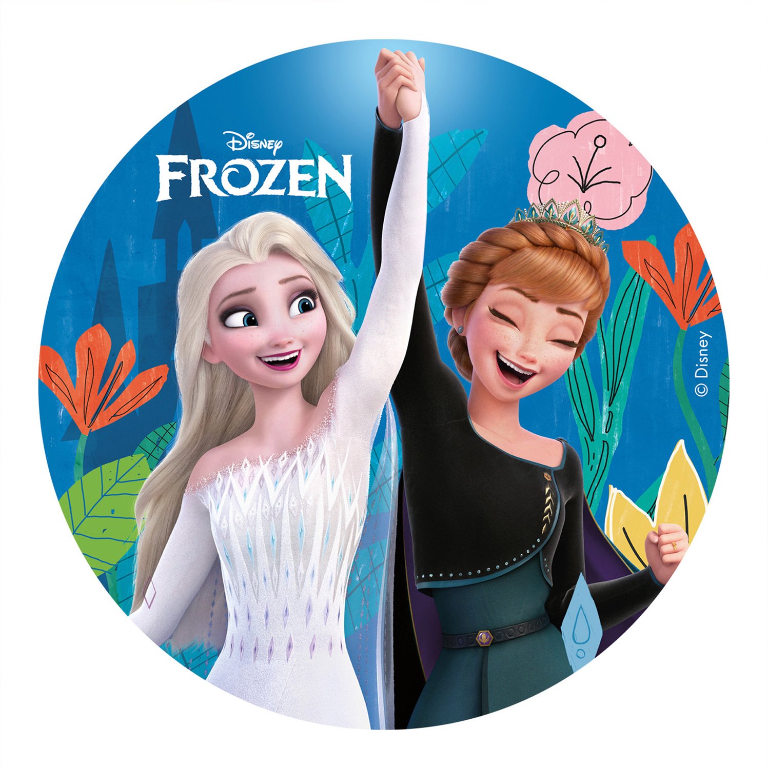 DEKORA - Frozen eetbare ouwel schijf 15,5 cm