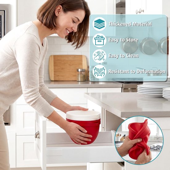 Set van 4 Siliconen Schaalinzetstukken voor KitchenAid 5 Quart Mixer — afbeelding 3