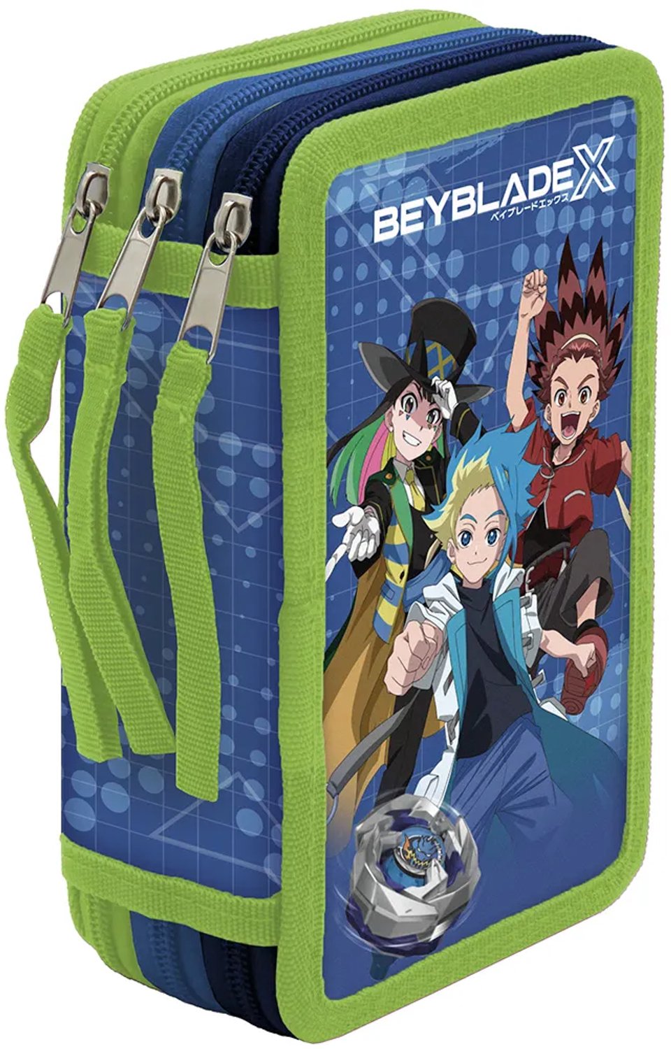Beyblade Filled Triple Etui Blauw Man