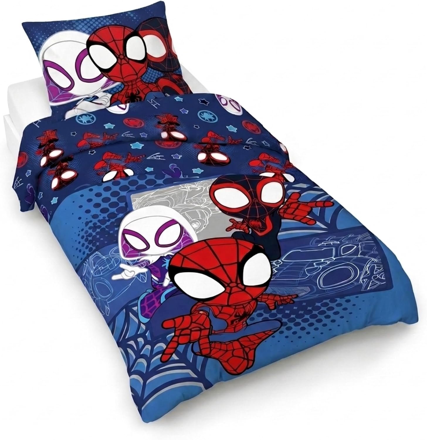 Dekbedovertrek Set Kinderen Spidey & Friends 137x200cm 100% Katoen