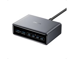 Anker Prime Lader - 200W - 6-Poorten - GaN - 4x USB-C & 2x USB-A - Dynamic Power Distribution - Smart Display - Snelladen tot 100W - ActiveShield 2.0 - Compact & Krachtig