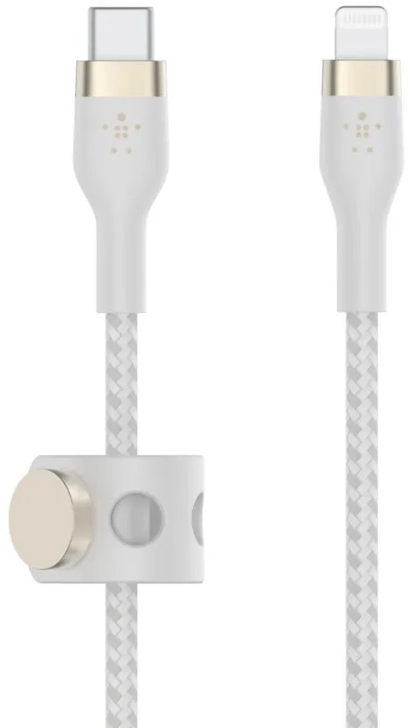 Belkin BOOST CHARGE™ Braided USB-C naar Apple iPhone Lightning - 3m - Wit