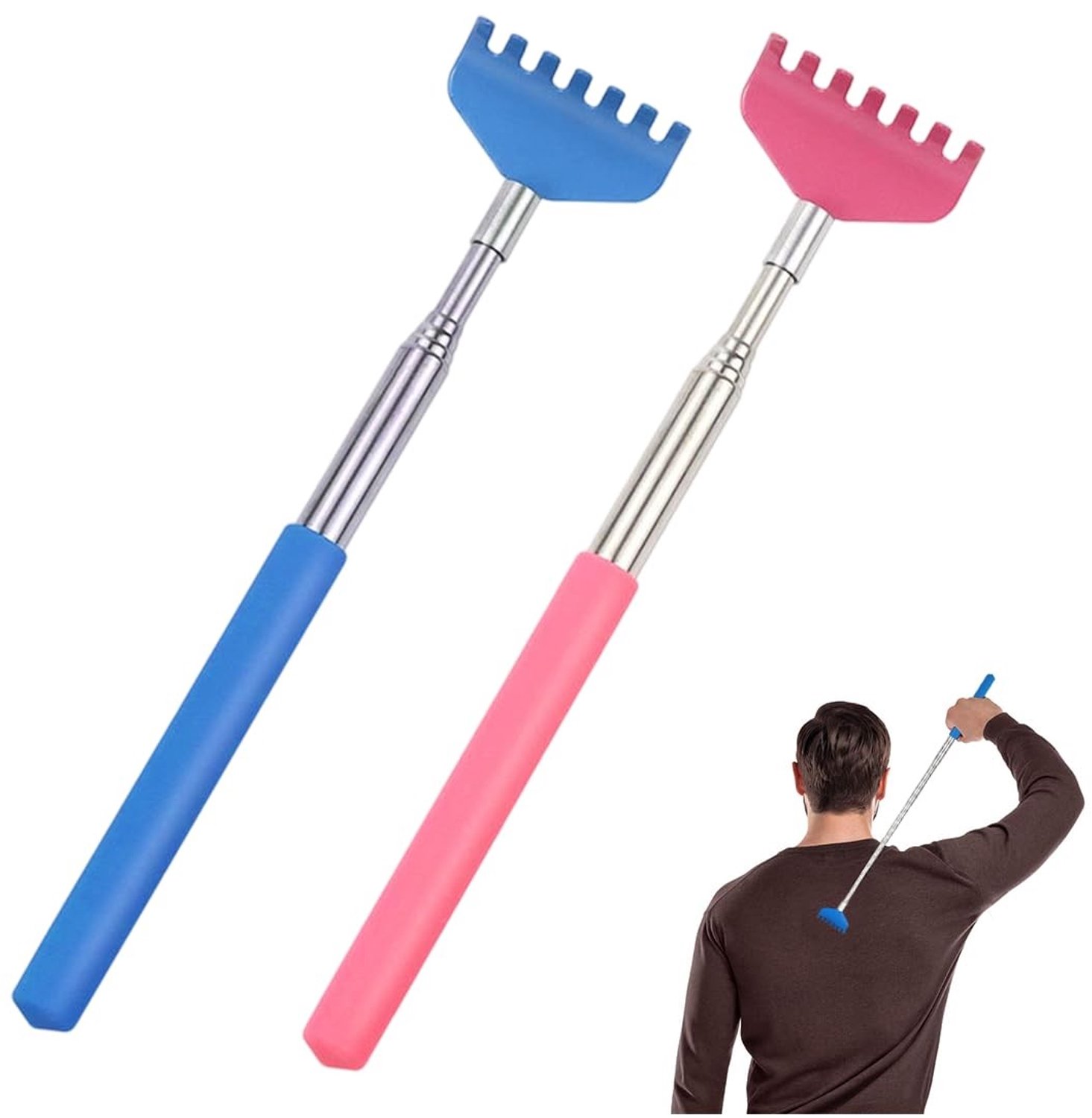Set van 2 Telescopische Rugkrabbers voor Lichaamsmassage