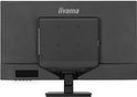 Achterkant van de zwarte iiyama monitor met VESA-montagepunten en aansluitingen.