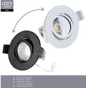 LED'S LIGHT PRO inbouwspot getoond in wit en met zwarte magnetische rand voor model 810540.