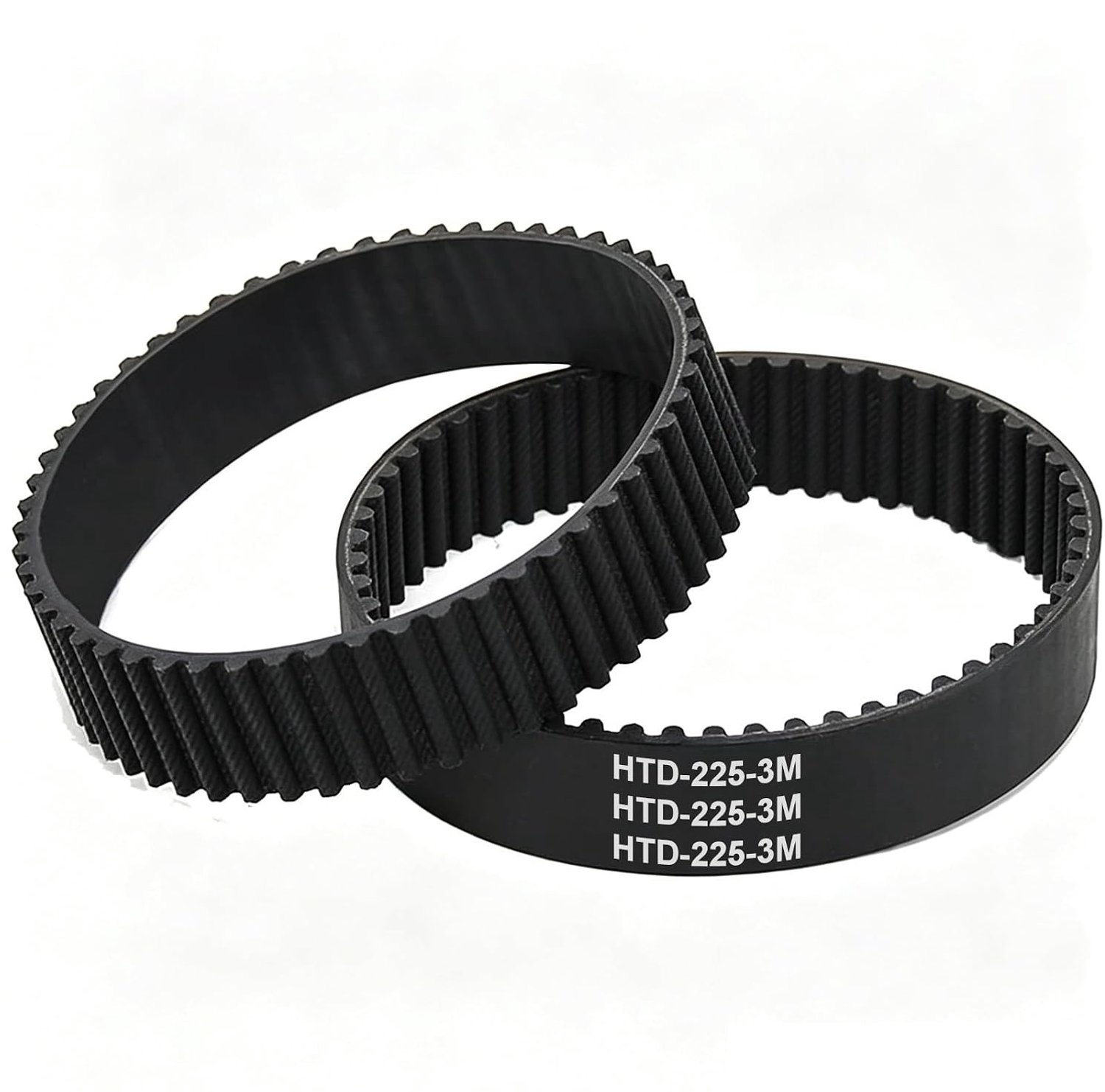 Timingriemen 225-3M met 75 Tanden, 17 mm Breed - Synchronous Rubber Belt voor 3D Printers, CNC Laser Apparaten en Automatiseringstechnologie, Verpakt per 2 Stuks