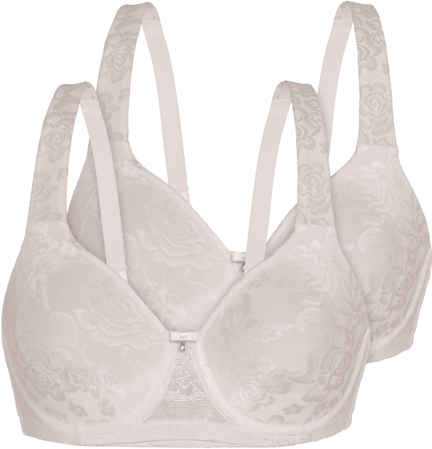 Sassa Voordeelpak van 2 beugel-bh's Allover Lace-jacquard ivoor