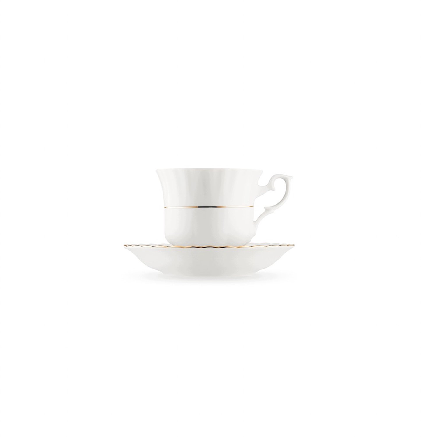 Ćmielów Iwona Gouden Rand Koffieservies voor 6 Personen - 12 Delig