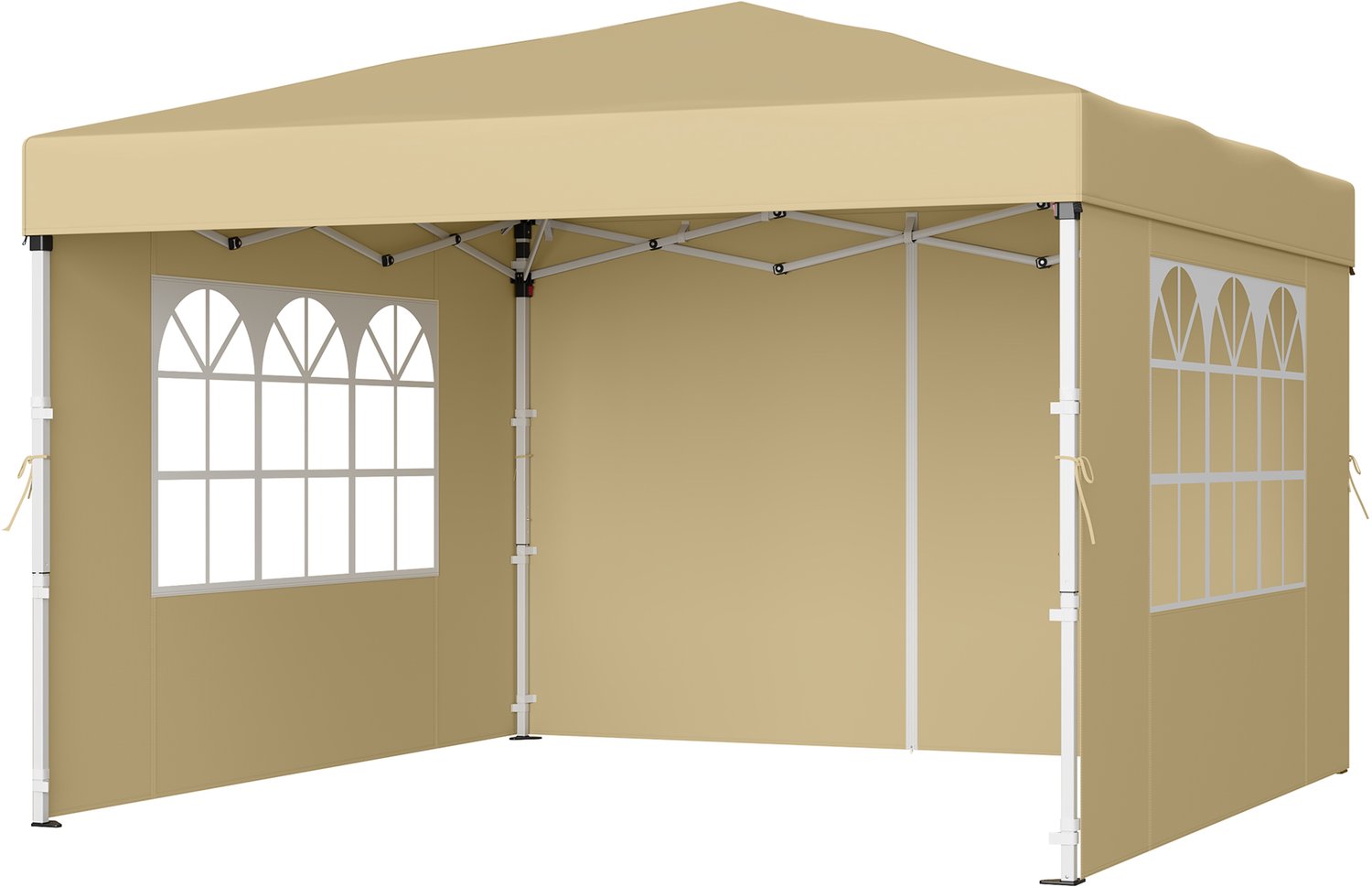 Vouwtent met zijwanden – 3 x 3 m – beige