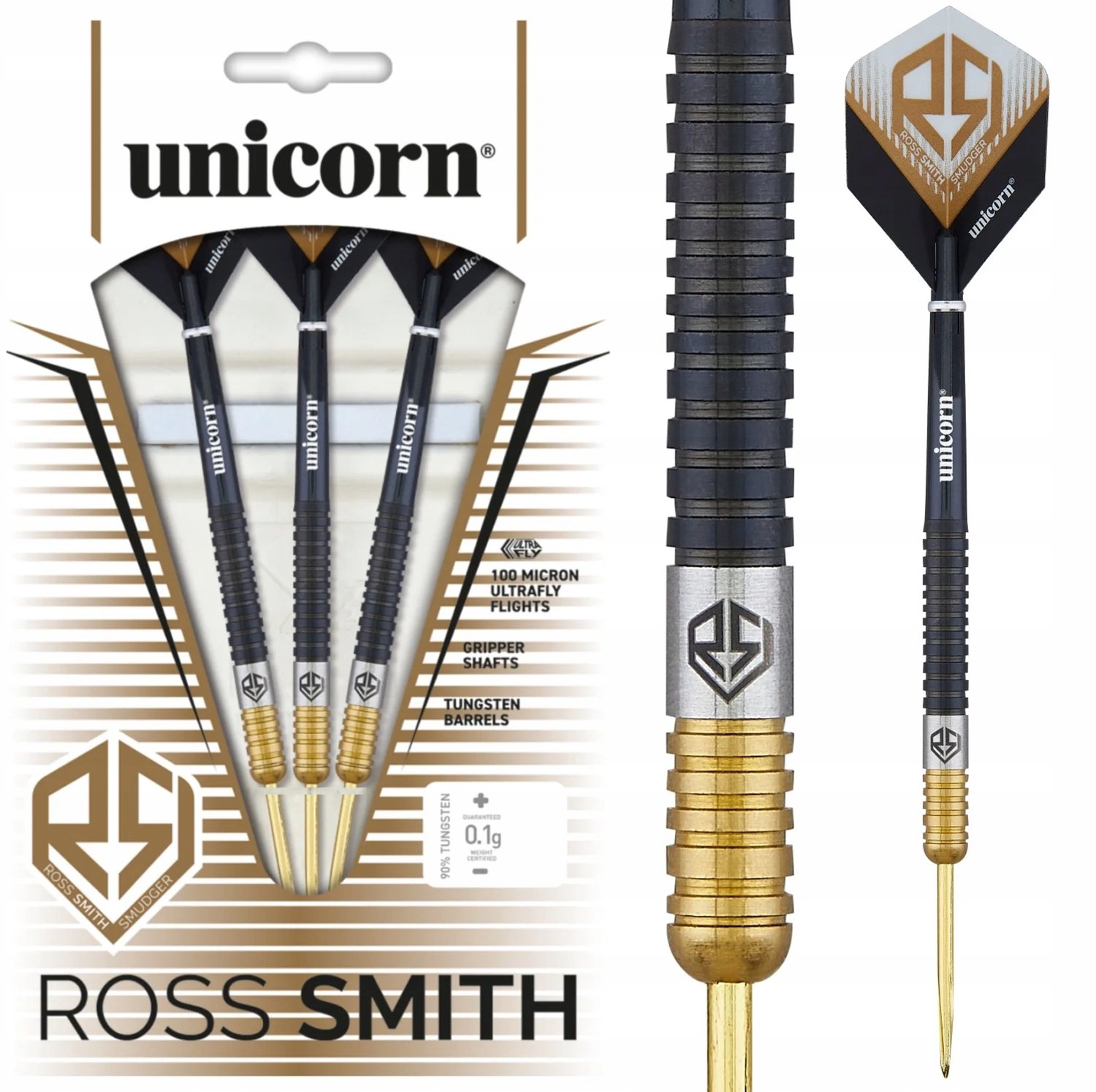 Unicorn Ross Smith Two Tone 90%- Dartpijlen