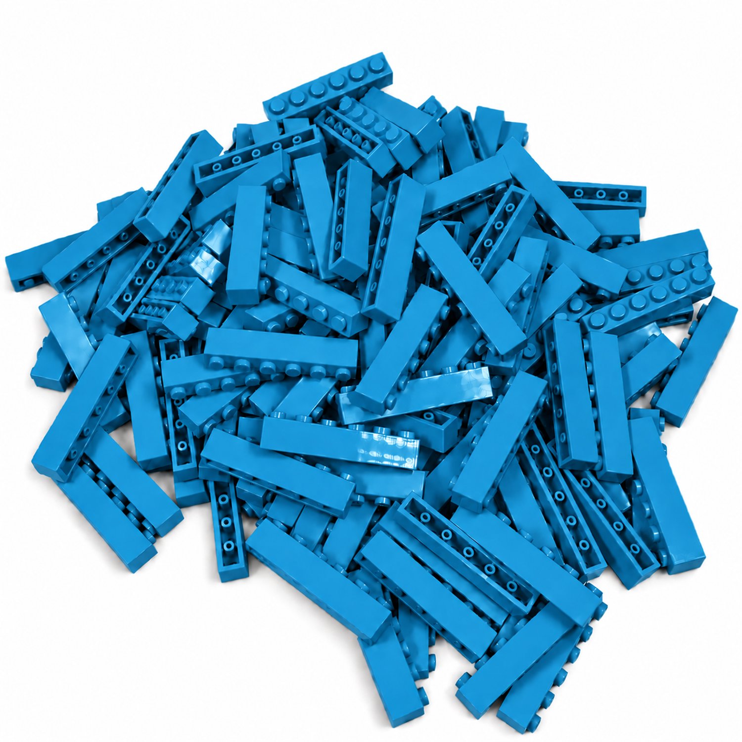 100 Bouwstenen 1x6 | Hemelsblauw | Compatibel met Lego Classic | Keuze uit vele kleuren | SmallBricks