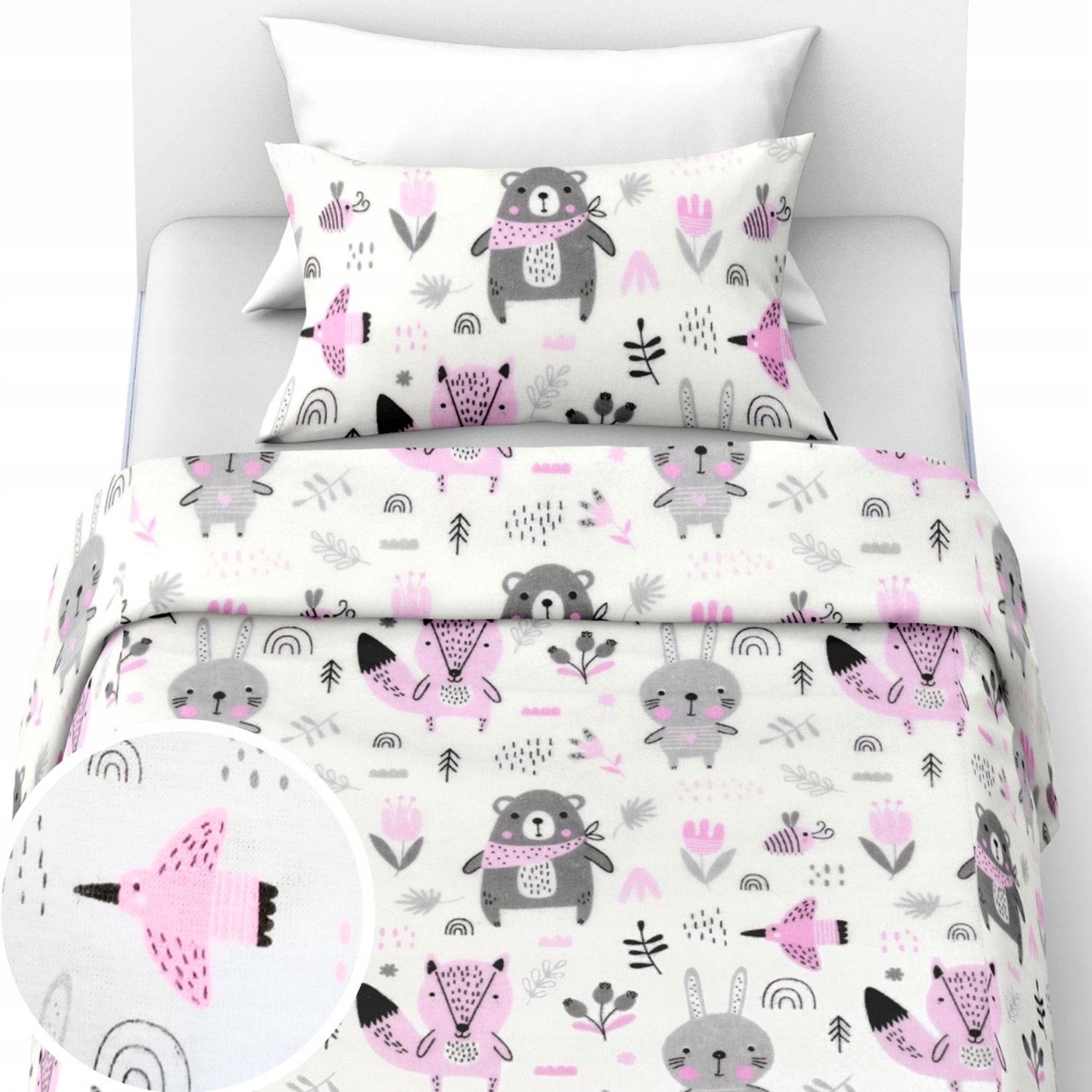 Flanellen Kinderbeddengoed 100x135cm + 50x60cm - Zacht & Warm