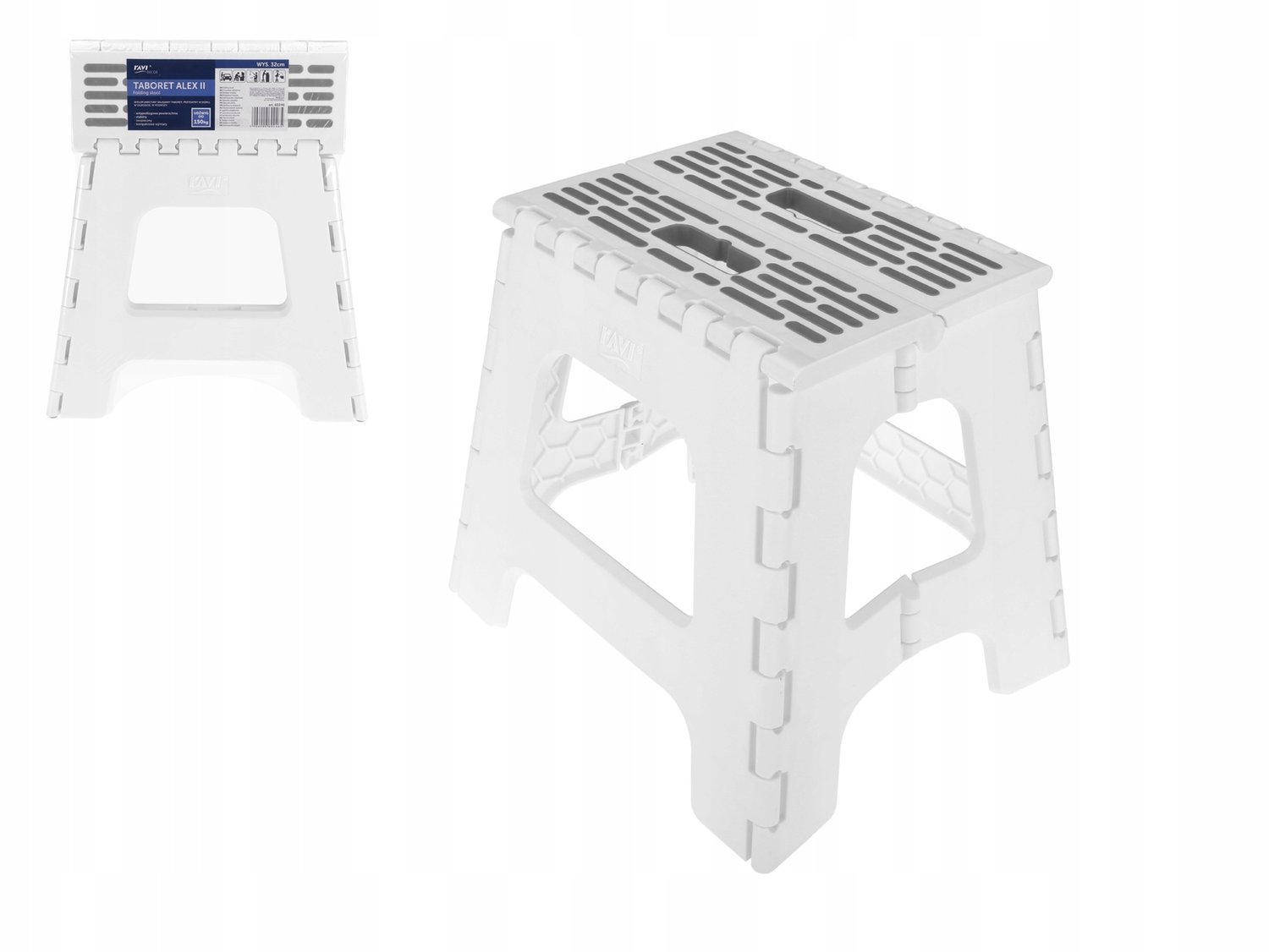Opvouwbare Tafel Ravi Wit/Grijs - 21cm - Max 150kg