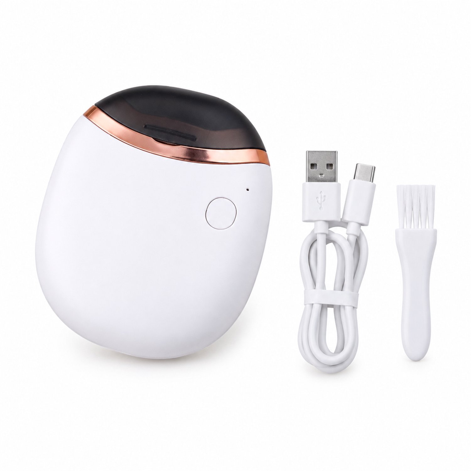 elektrische nagelknipper - USB-oplaadbaar - 1 stand - voor thuisgebruik - met apparaat, USB-kabel en borstel