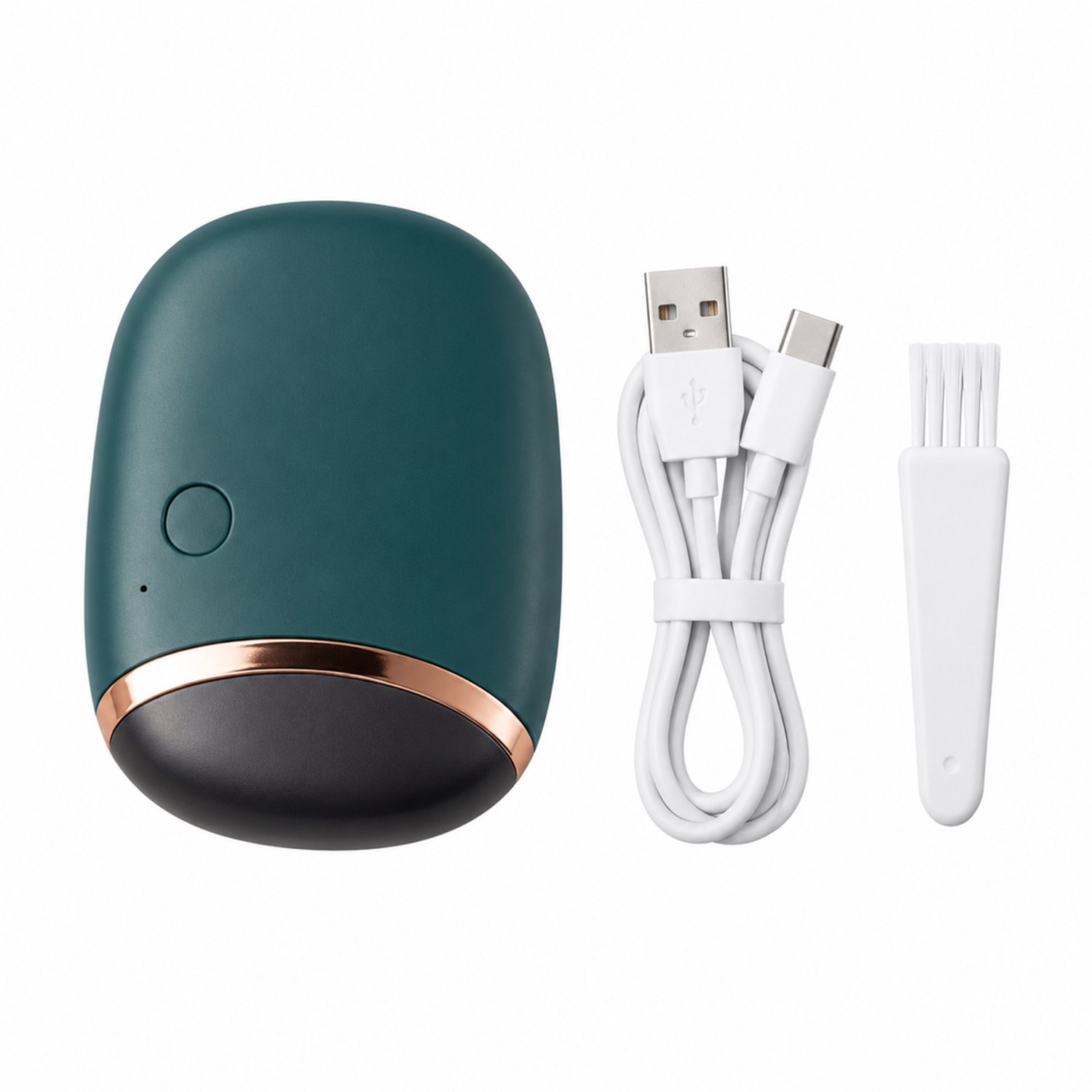 Elektrische nagelknipper - voor thuisgebruik - groen - met hoofdunit, USB-kabel en borstel