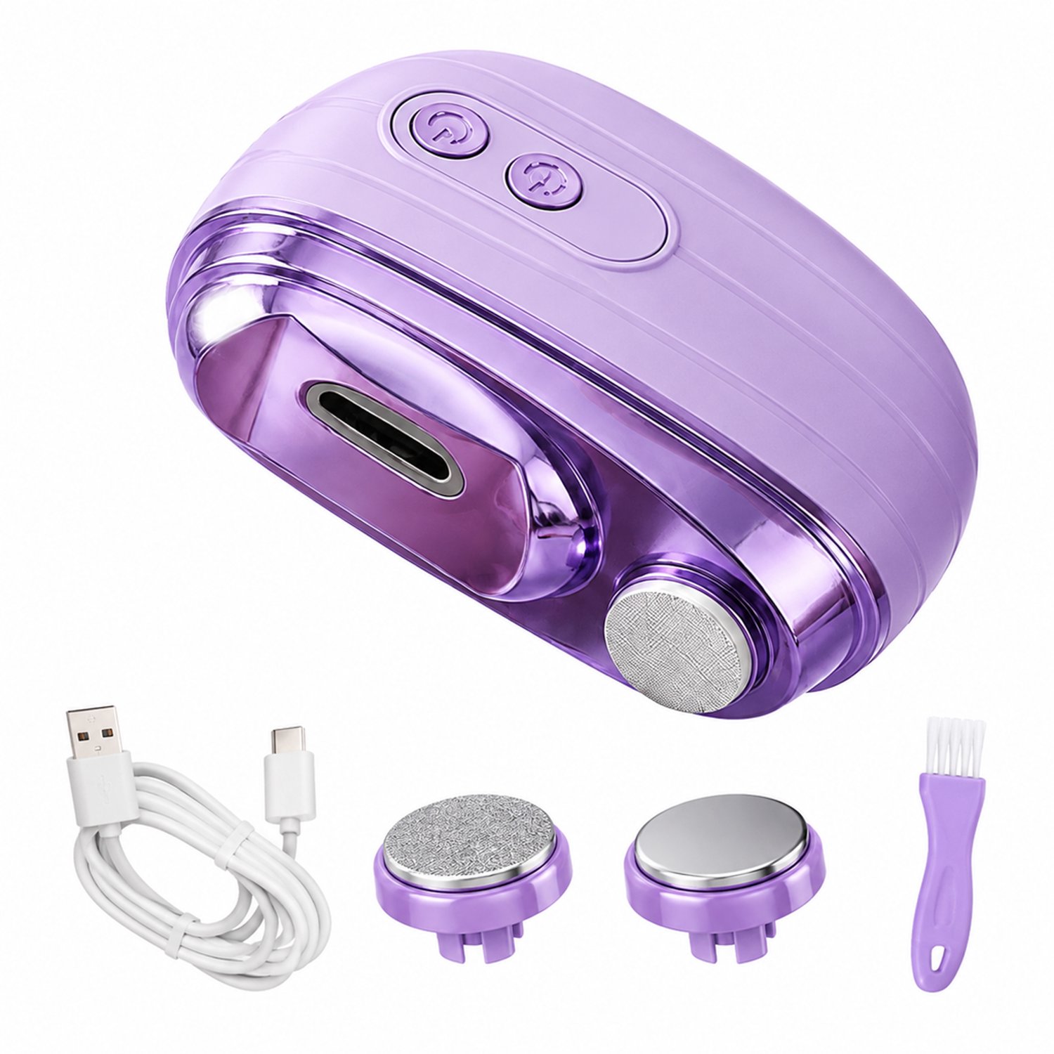 Elektrische nagelknipper - paarse uitvoering - met verlichting en 3-voudige kracht - voor dikke nagels - voor dagelijks thuisgebruik