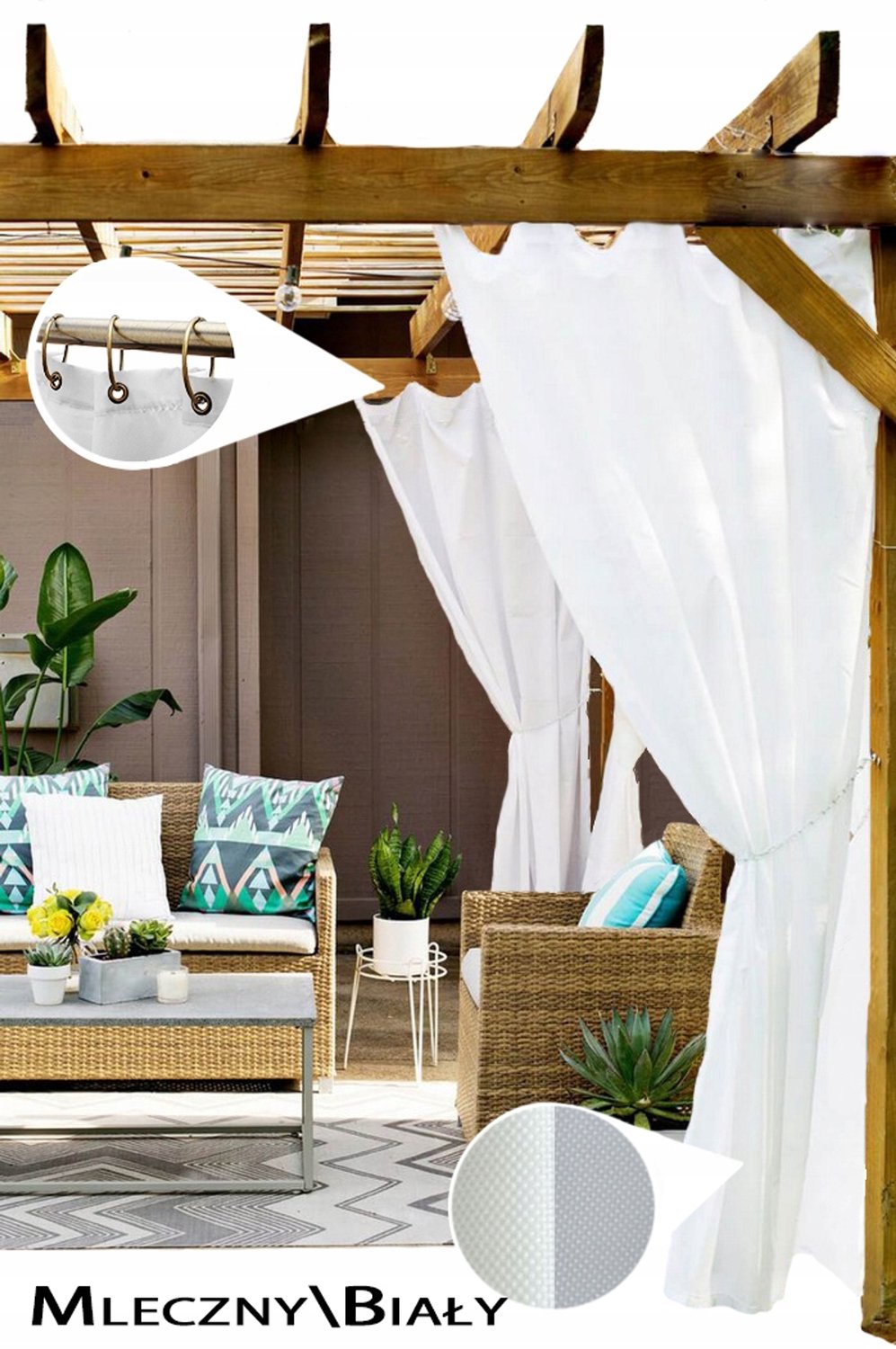 Waterdichte Tuindoek Gordijn voor Pergola & Terras - 155x200 cm