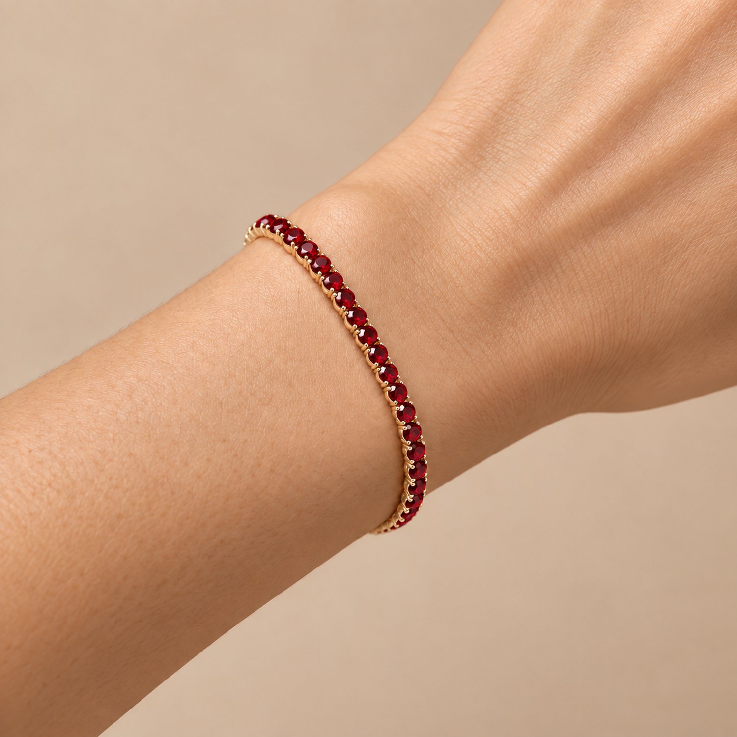 Maevi® Geboortesteen Armband - Maand: Januari - Kleur: Goud - Lengte: 15cm + 3cm - Hoge Kwaliteit - RVS / Stainless Steel / Roestvrijstaal - 14K Goud / Goldplated - Armband / Bracelet - Mama / Moeder - Geboorte Cadeau / Kraamcadeau - Verkleurt Niet