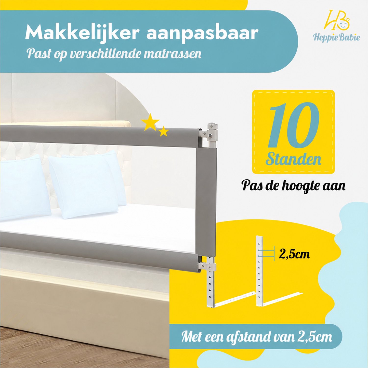 HeppieBabie HeppieBabie 150 cm Bedhekje - afbeelding 4