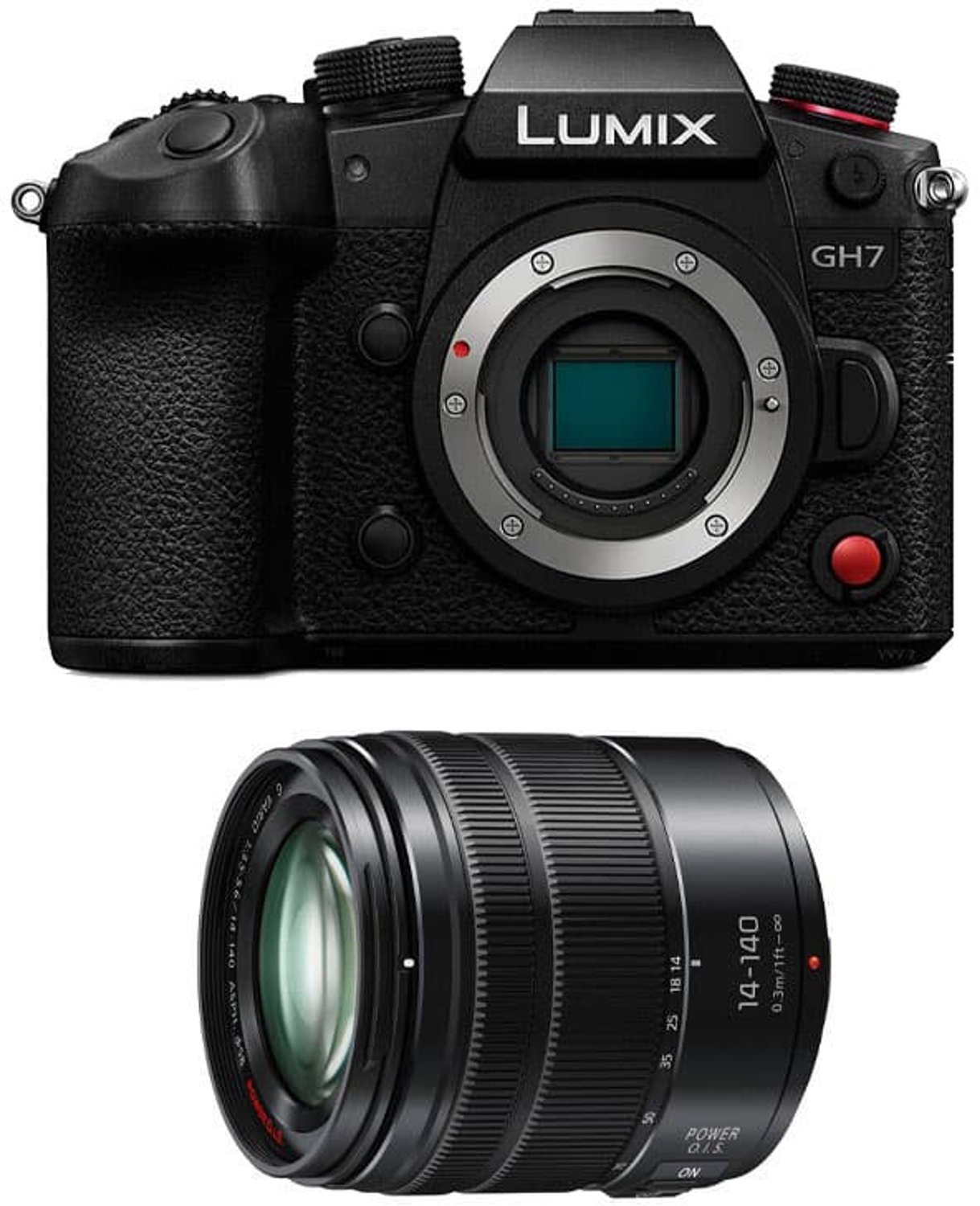 PANASONIC LUMIX GH7 Schwarz + 14-140