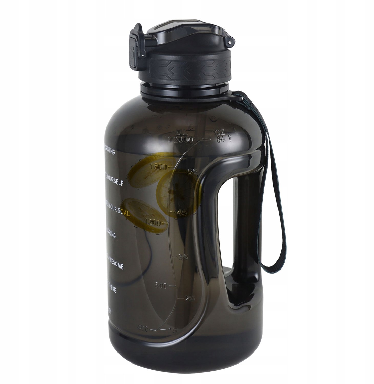 GEMFUL Waterfles 2L met Rietje - Lekvrij & Draagbaar voor Sport