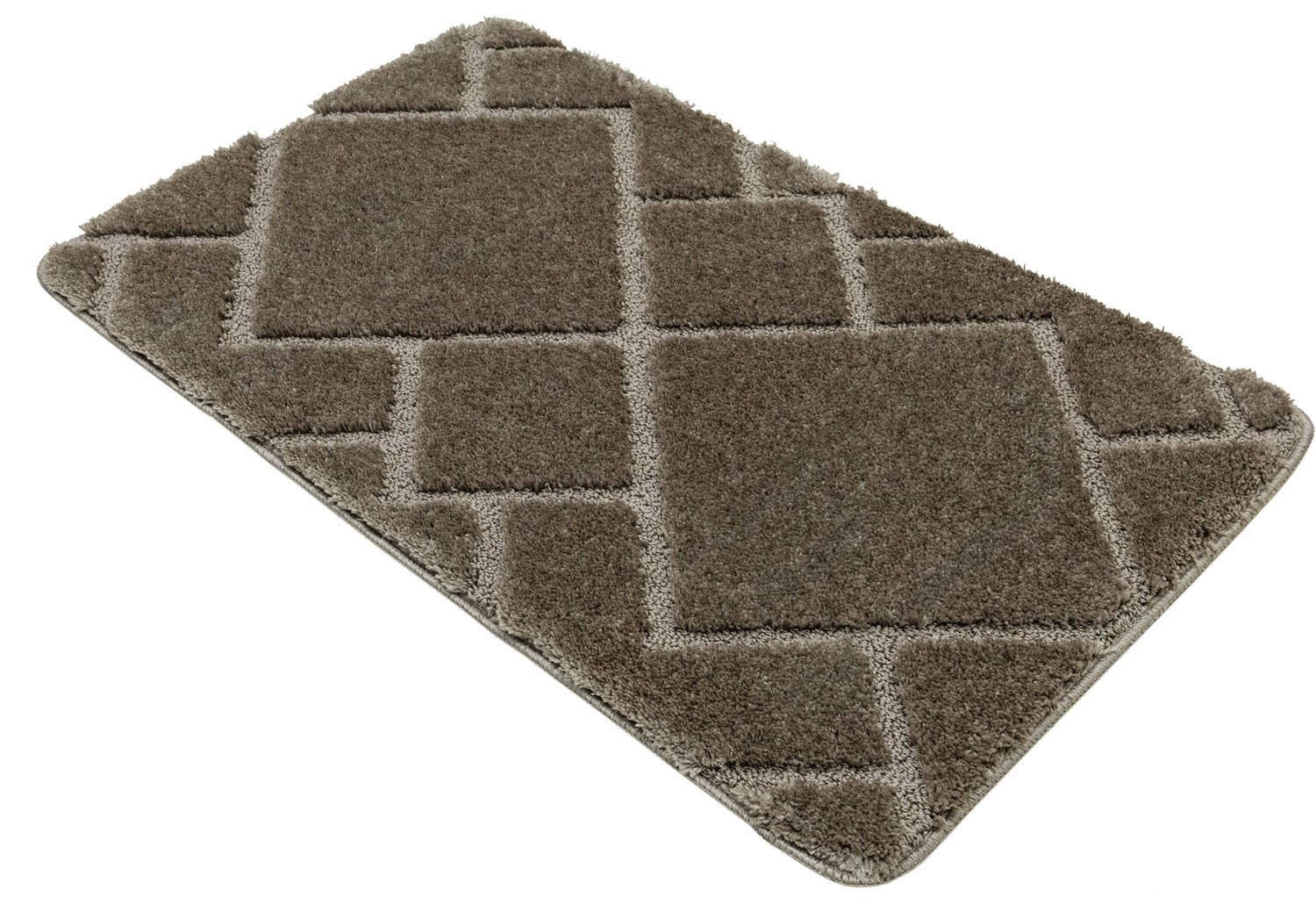 Antislip Badkamermat Grijsbeige Zacht 60x100 cm Golvend Patroon