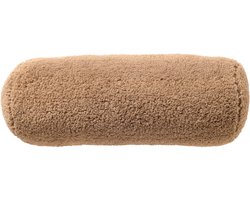 Dutch Decor - CARA - rolkussen Ø18x50 cm - teddylook - Sepia Tint - bruin