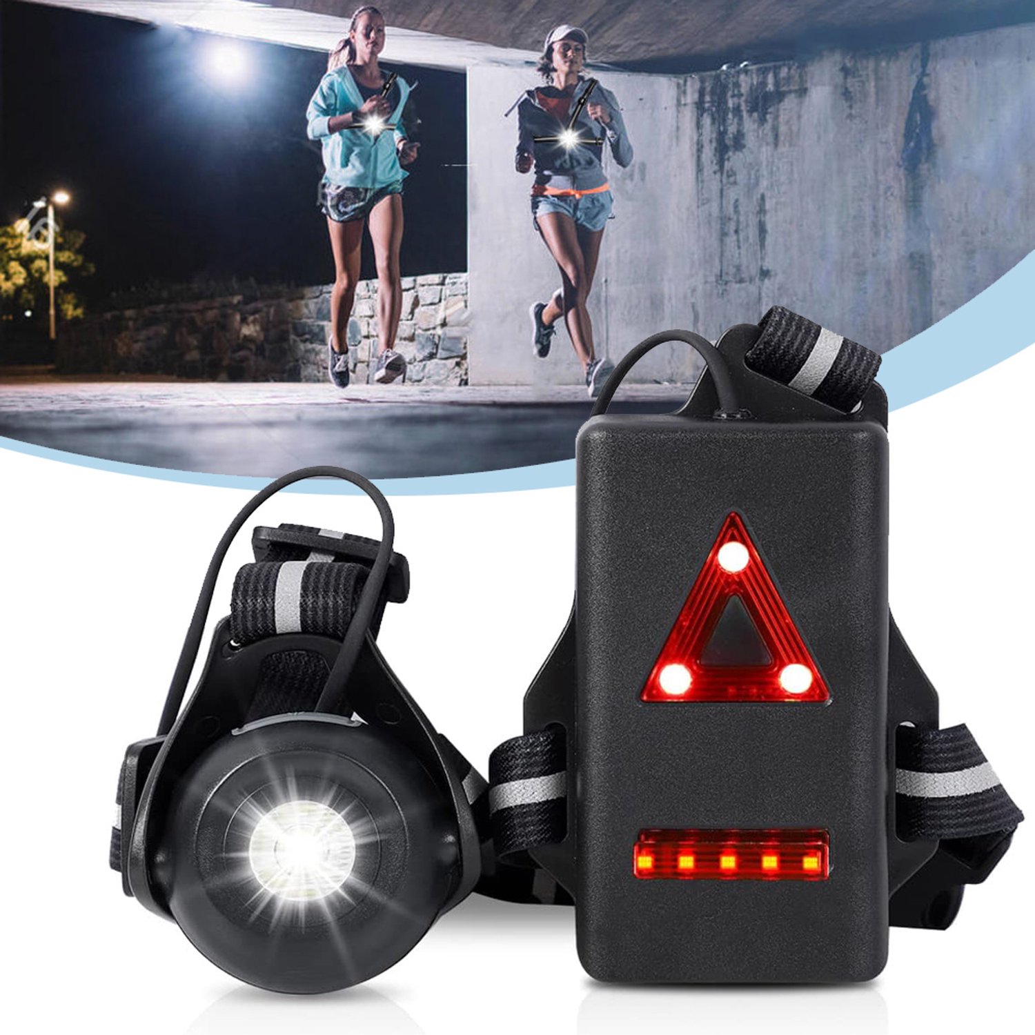 Verlichting Voor Hardlopers - Led-Hardlooplamp Met 2 Standen - 90° Verstelbare Borstlamp - Bodytorch Voor Buitenactiviteiten