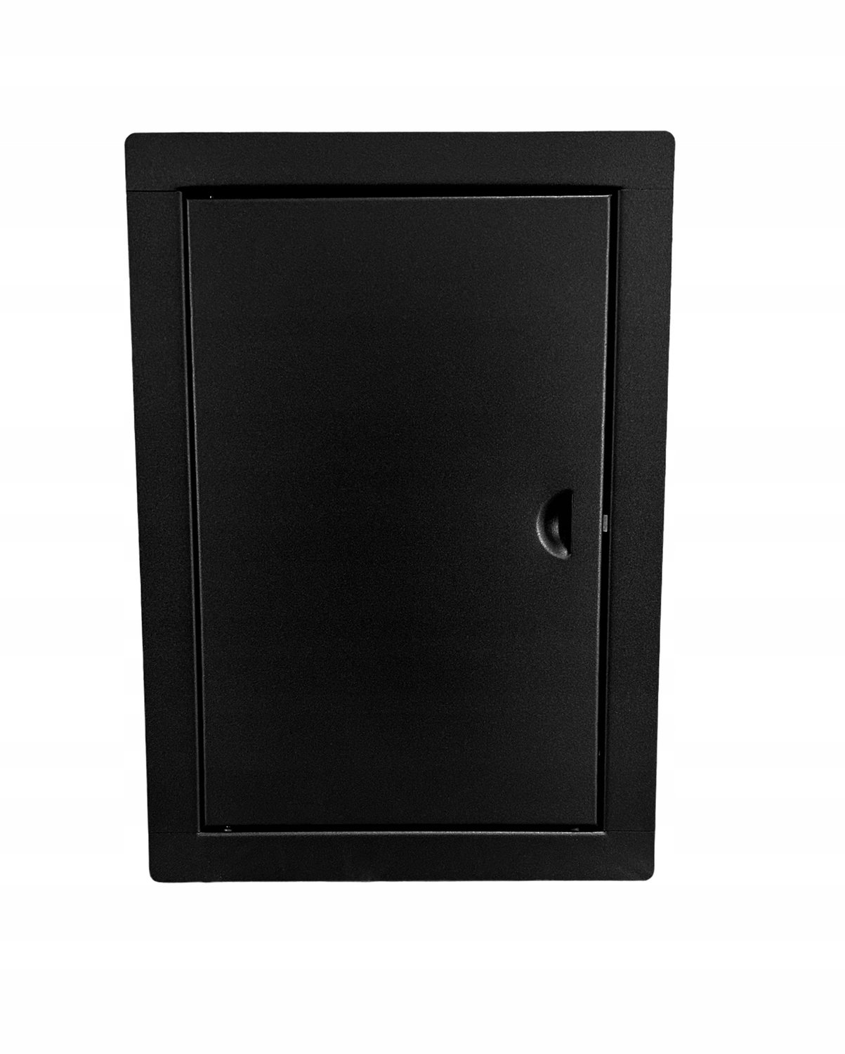 Zwarte Metalen Inspectieluik 20x30cm met Drukknopsluiting