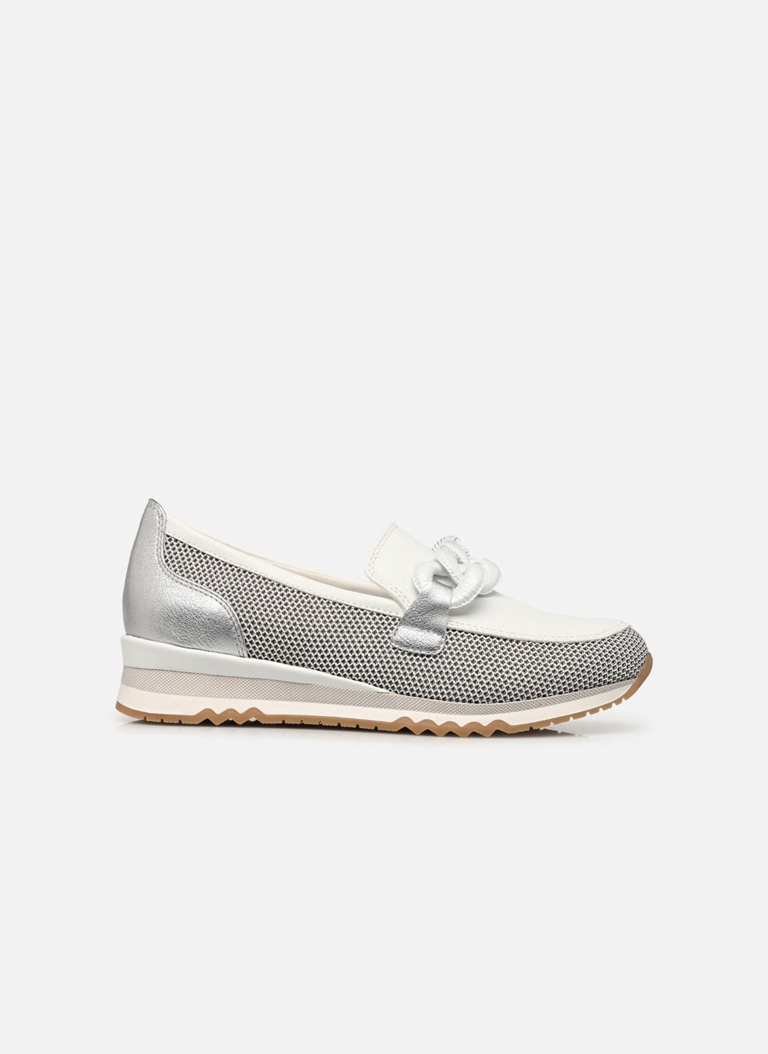 Marco Tozzi 2-24720-44 19H White comb mocassins loafers instappers wit zilver maat 36