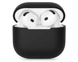 Studio Air Hoesje geschikt voor Airpods 5 - Zwart - Schokbestendige Siliconen Case