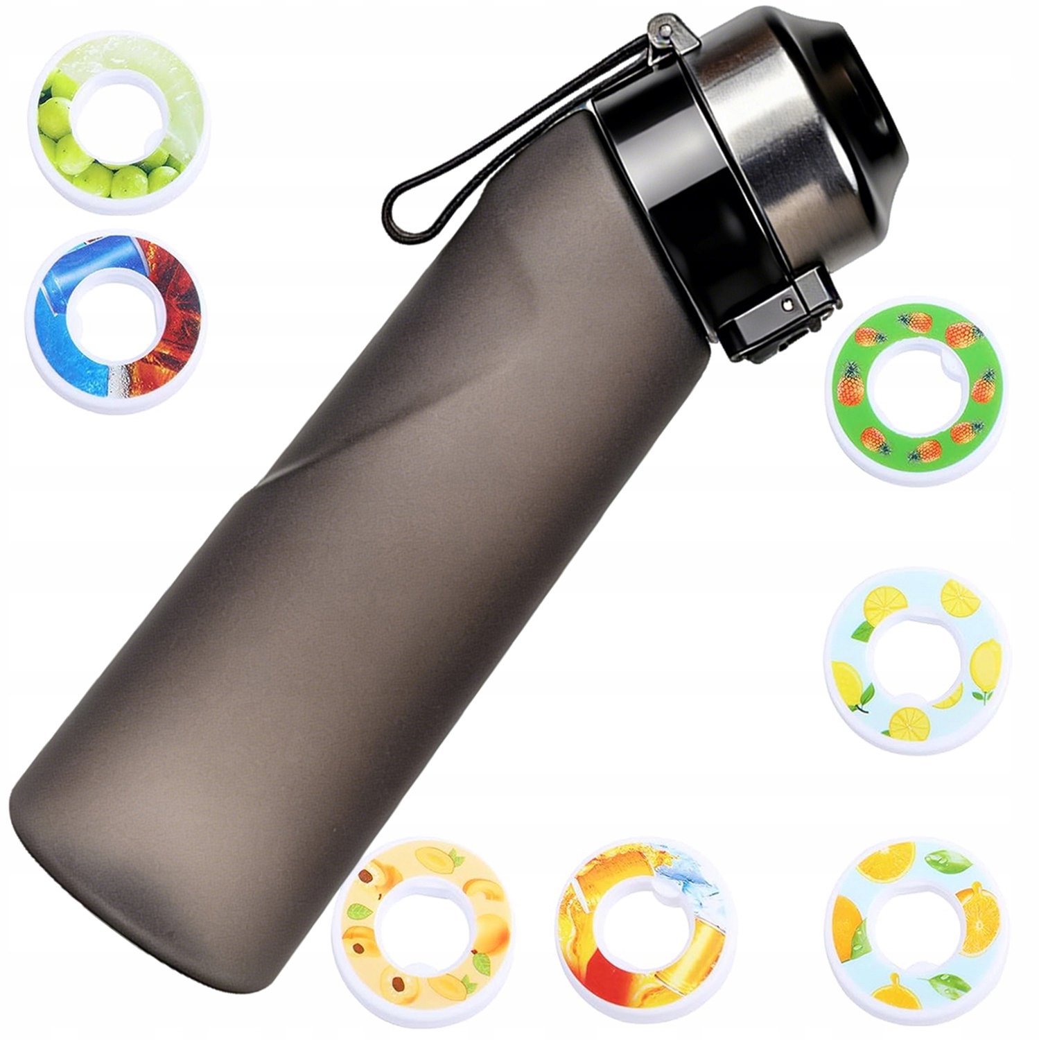 Merkloze Waterfles 650ml met 7 Smaakcapsules - Geur & Smaak