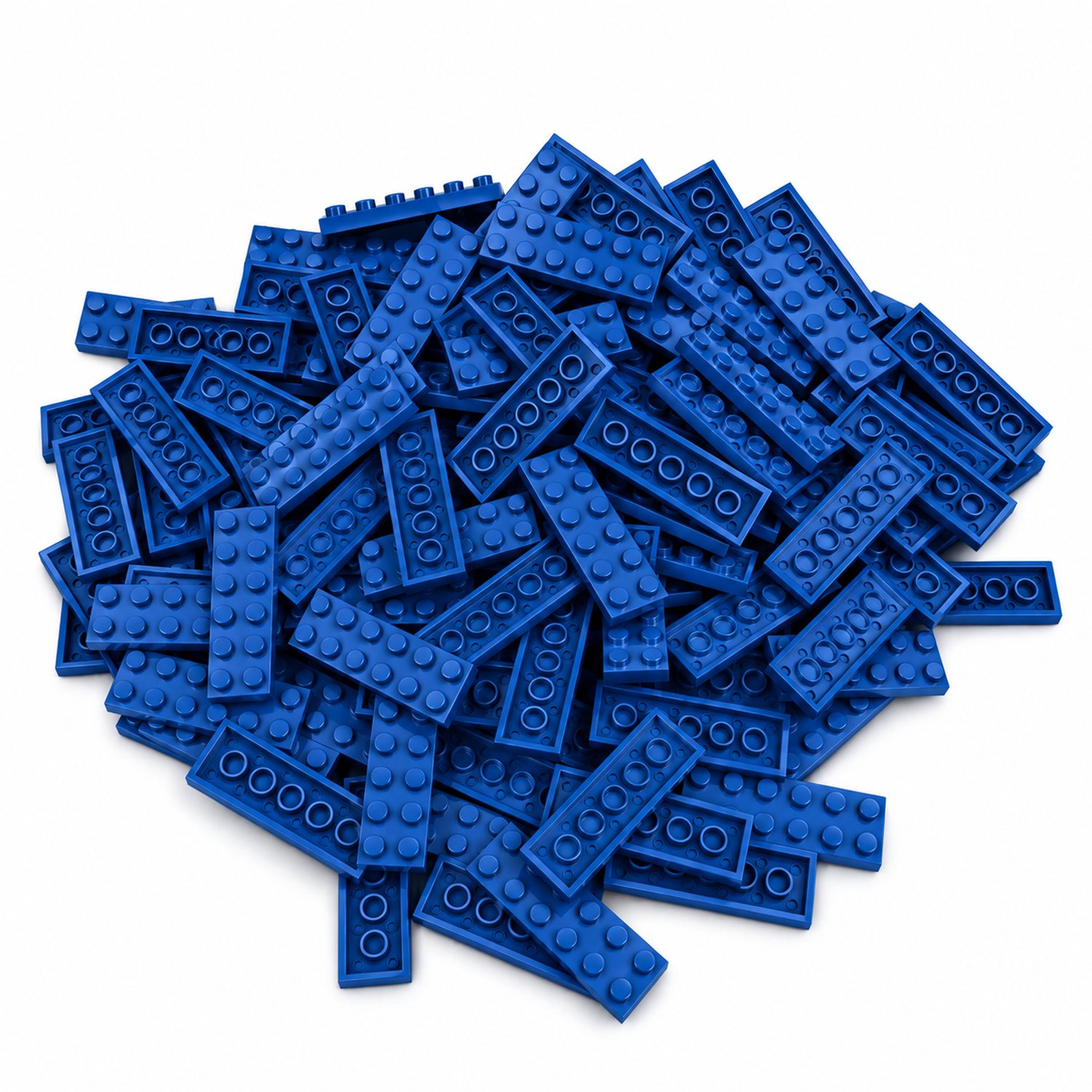 100 Bouwstenen 2x6 plate | Blauw | Compatibel met Lego Classic | Keuze uit vele kleuren | SmallBricks