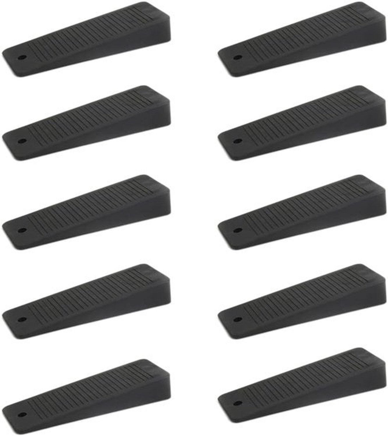 10x deurwiggen - In hard rubber - Zwart - Duurzaam - Eenvoudig schoon te maken