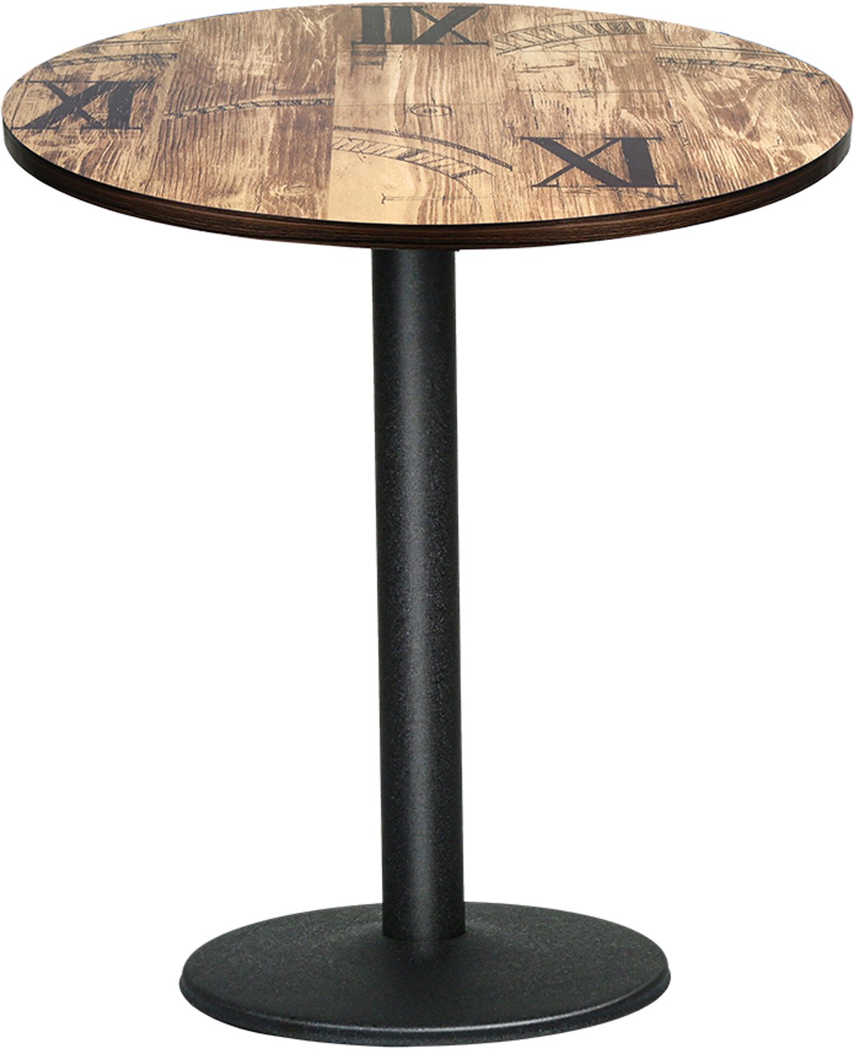PIPIPOXER Eettafel Bistrotafel Bartafel Bijzettafel tuintafel MDF - Tafeltje - Ronde - Hout 70 x 70 x 75cm -Digitaal drukken