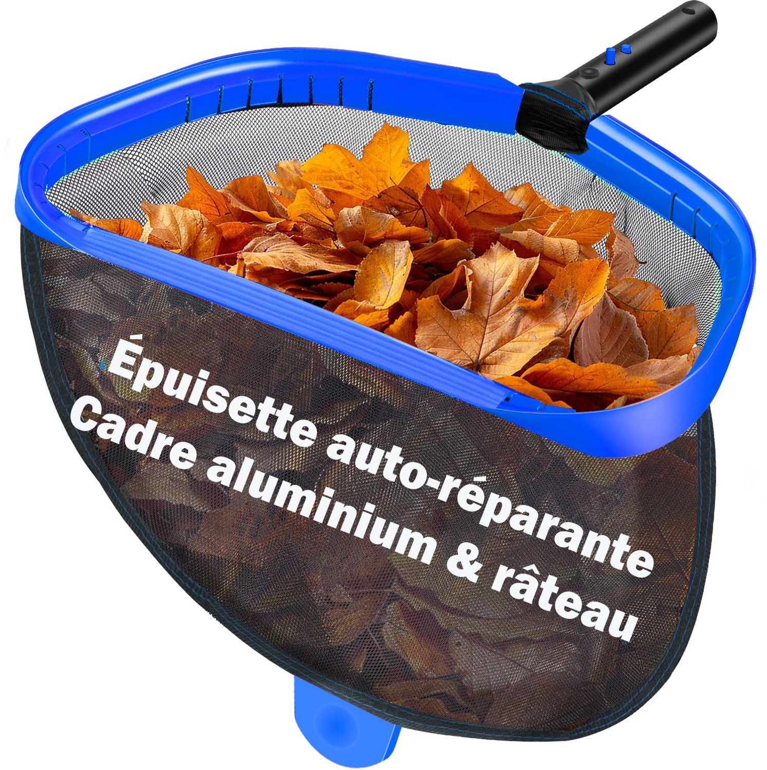 Famanu - Poolschepnet 46 cm - Verlies geen vis meer - Lichtgewicht aluminium - Zilver 1 stuk